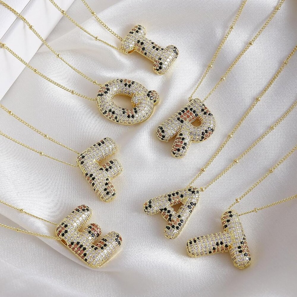 Elegant Adjustable Leopard Print Initial Necklace… - image 5
